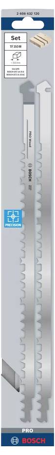 Bosch Accessories 2608632120 2 részes szénacél fűrészlapkészlet, TF 350 M - Für Holz 2 db 2. kép