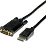 Value Kijelző csatlakozó / VGA Átalakító kábel DisplayPort dugó, VGA 15 pólusú dugó 2.00 m Fekete 11 bélyegkép