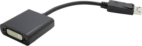 Value Kijelző csatlakozó / DVI Átalakító kábel DisplayPort dugó, DVI-D 24+1 pólusú Aljzat 0.15 m Fek
