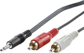Value 11.99.4341 Jack Audio Csatlakozókábel [1x Jack dugó, 3,5 mm-es - 2x RCA dugó] 1.50 m Fekete Ár