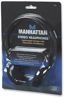 Manhattan Stereo Kopfhörer On Ear fejhallgató Vezetékes Fekete