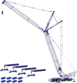 Kibri 13061 H0 Építkezésnél használt jármű modell Liebherr LG 1550 Breuer &amp  Wasel