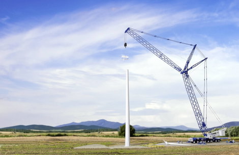 Kibri 13061 H0 Építkezésnél használt jármű modell Liebherr LG 1550 Breuer & Wasel 2. kép