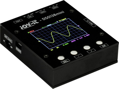 Digitális oszcilloszkóp 200 kHz 1 csatornás 1 Msa/s 1 kpts 12 bit, Joy-it DSO-138-Mini