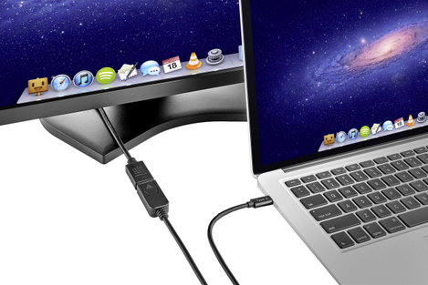 Renkforce USB-C® / Kijelző csatlakozó Átalakító kábel USB-C® dugó, DisplayPort dugó 1.80 m Fekete RF 2. kép
