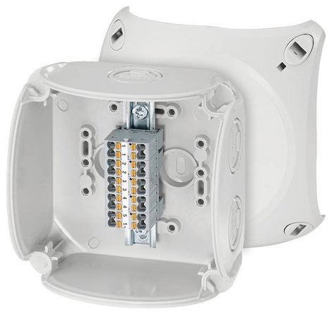 Hensel 4012591134367 Elosztó doboz halogénmentes, Plombálható, Időjárásálló (H x Sz) 104 mm x 104 mm