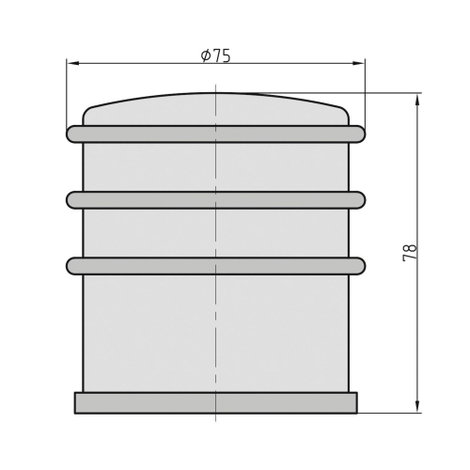Basi 7704-0027 Ajtótámasz (Ø x Ma) 75 mm x 78 mm 3. kép