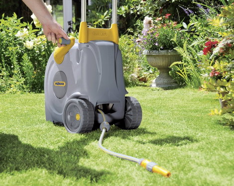Hozelock Schlauchwagen Fast Cart mit 40 m Schlauch 2450R0000 40 m 1 db Szürke, Sárga Kerti tömlő koc 2. kép