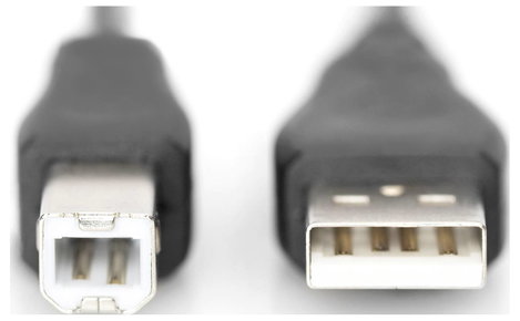 USB kábel [1x USB 2.0 dugó A - 1x USB 2.0 dugó B] 1.80 m Fekete Digitus 678043 2. kép