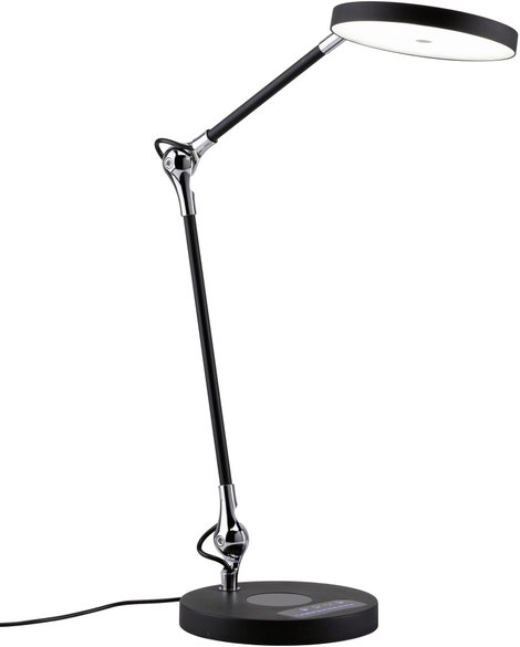 LED-es íróasztali lámpa Qi töltővel 11 W, fekete, Paulmann 78910 5. kép