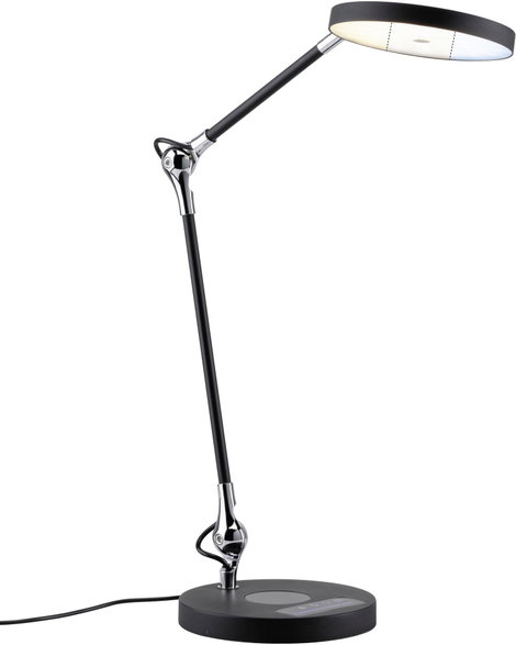 LED-es íróasztali lámpa Qi töltővel 11 W, fekete, Paulmann 78910 7. kép