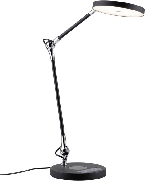 LED-es íróasztali lámpa Qi töltővel 11 W, fekete, Paulmann 78910 8. kép