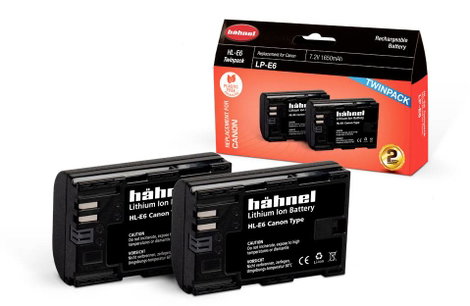 Hähnel Fototechnik HL-E6, 2er Kamera akku Megfelelő eredeti akku (kamera) LP-E6 7.2 V 1650 mAh 2. kép