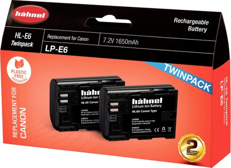 Hähnel Fototechnik HL-E6, 2er Kamera akku Megfelelő eredeti akku (kamera) LP-E6 7.2 V 1650 mAh 3. kép