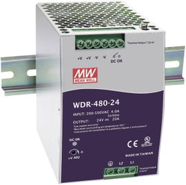 Mean Well WDR-480-24 Kalapsínes tápegység 24 V/DC 20 A 480 W Kimenetek száma:1 x Tartalom, tartalmi 