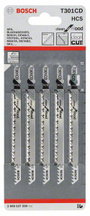 Bosch Accessories 2608637590 Szúrófűrészlap T 301 CD - Clean for Wood 5 db 2. bélyegkép