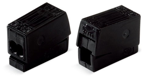 WAGO 224-114 2-DRAADS KROONKLEM 2,5MM² ZWART Lámpakapocs hajlékony: 0.5-2.5 mm² merev: 0.5-2.5 mm² P