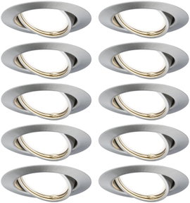 Beépíthető lámpakészlet, LED GU10, vas (matt), 10 db, Paulmann 93399