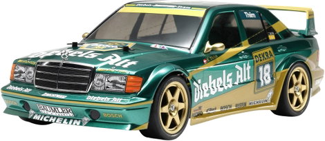 Tamiya 1:10 RC modellautó Elektro Közúti modell Mercedes-Benz 190E Diebels Alt Brushed 4WD építőkész