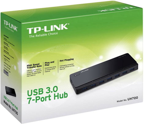 TP-LINK UH700 7 port USB 3.2 hub Fekete 3. kép