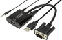 VGA - HDMI átalakító, 1x VGA dugó/3,5 mm jack alj - 1x HDMI alj, fekete, 0,45 m, LogiLink CV0060 2. bélyegkép