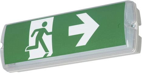 B-SAFETY BR563130 Menekülési útvonal vészvilágítás Fali rögzítés, Mennyezetre szerelhető bal, jobb,