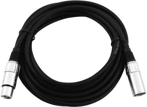 Omnitronic 30220400 XLR Összekötőkábel [1x XLR dugó, 3 pólusú - 1x XLR alj, 3 pólusú] 0.50 m Fekete 2. kép