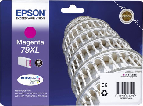 Epson T7903, 79XL #####Tinte Eredeti helyettesíti Epson C13T79034010 Bíbor