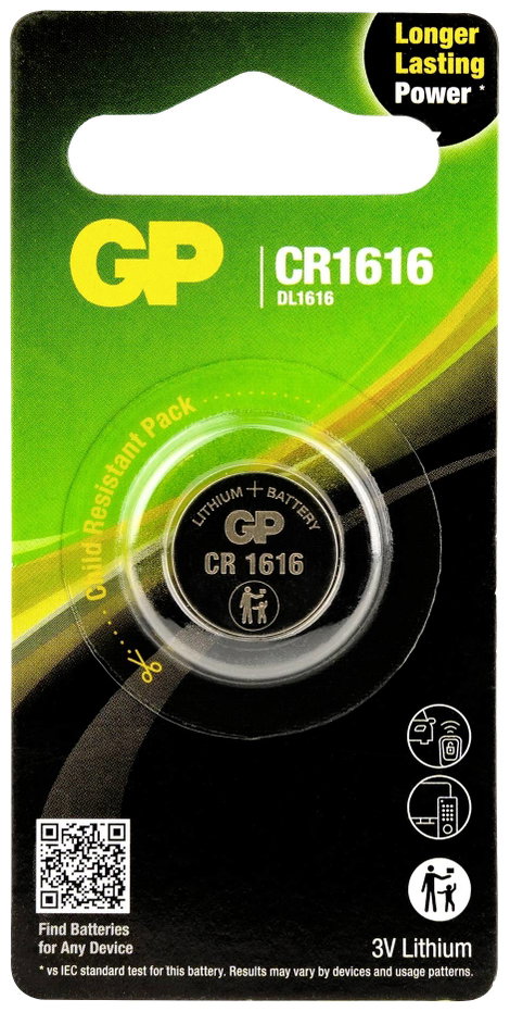 GP Batteries Gombelem CR 1616 3 V 1 db Lítium GPCR1616 2. kép
