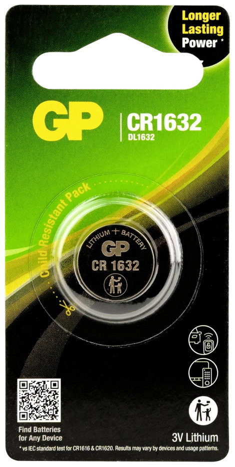GP Batteries Gombelem CR 1632 3 V 1 db Lítium GPCR1632STD030C1 2. kép