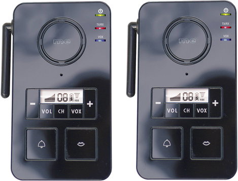 PMR intercom rádió készlet 446MHz-es vezeték nélküli intercom fekete színben m-e modern-electronics