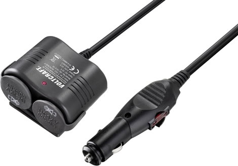VOLTCRAFT VC-11533030 DC 12-2.10 Szivargyújtó elosztó Szivargyújtó csatlakozók száma 2 x Terhelhetős