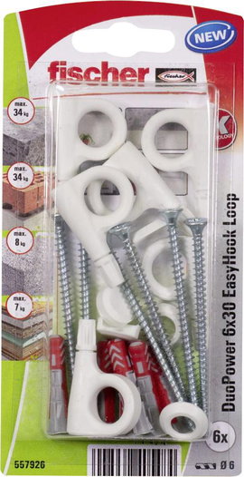 Fischer DuoPower 6x30 EasyHook Loop K (6) Tipli készlet 557926 1 készlet