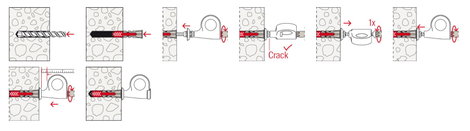 Fischer DuoPower 6x30 EasyHook Loop K (6) Tipli készlet 557926 1 készlet 6. kép