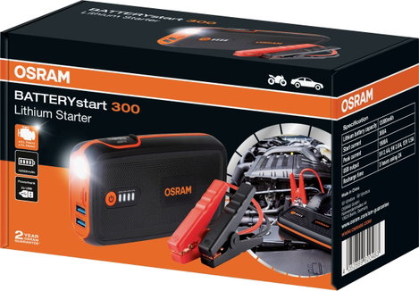 OSRAM Gyorsindító rendszer BATTERYstart 300 OBSL300 Indulási segédáram=300 A 2 db USB-s dugalj 6. kép