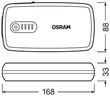 OSRAM Gyorsindító rendszer BATTERYstart 300 OBSL300 Indulási segédáram=300 A 2 db USB-s dugalj 7. kép