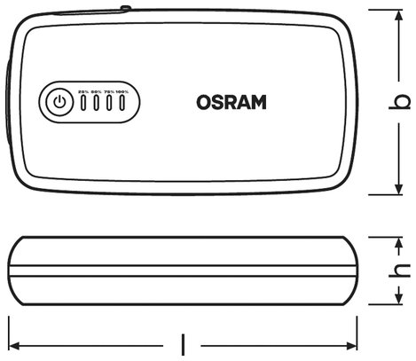 OSRAM Gyorsindító rendszer BATTERYstart 300 OBSL300 Indulási segédáram=300 A 2 db USB-s dugalj 8. kép
