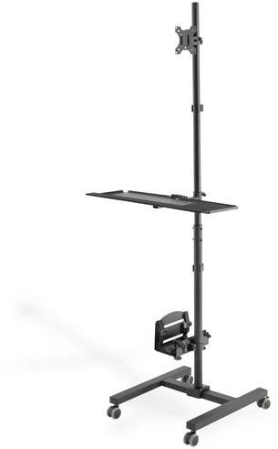 Digitus DA-90374 1 részes PC-/monitor gurulós kocsi 43,2 cm (17) - 81,3 cm (32) Fekete Állítható mag
