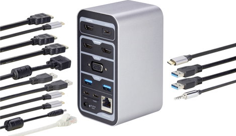 Univerzális USB-C notebook dokkoló állomás töltési funkcióval, Renkforce RF-4499452 5. kép