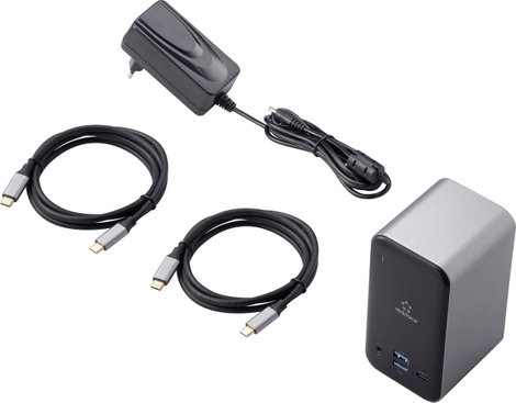 Univerzális USB-C notebook dokkoló állomás töltési funkcióval, Renkforce RF-4499452 6. kép