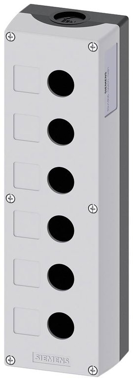 Siemens 3SU1806-0AA00-0AB1 Üres ház 6 beépítési hely (H x Sz x Ma) 280 x 85 x 64 mm Szürke 1 db