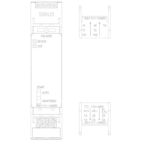 Biztonsági kapcsoló készülék Siemens SIRIUS 3SK11 110 V/AC, 240 V/AC, 110 V/DC, 230 V/DC 4. kép
