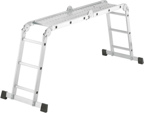 Hailo ProfiStep® combi 7412-037 Alumínium Többcélú létra Munkamagasság (max.): 4.35 m Ezüst 16.7 kg