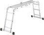 Hailo ProfiStep® combi 7412-037 Alumínium Többcélú létra Munkamagasság (max.): 4.35 m Ezüst 16.7 kg bélyegkép