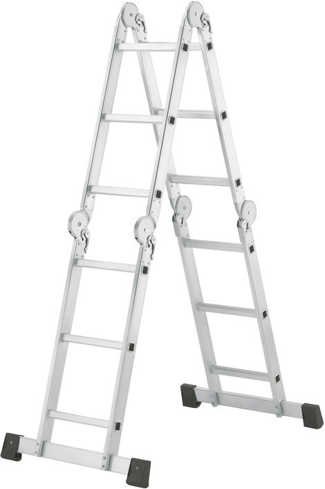 Hailo ProfiStep® combi 7412-037 Alumínium Többcélú létra Munkamagasság (max.): 4.35 m Ezüst 16.7 kg 2. kép