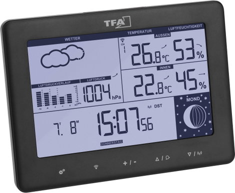 TFA Dostmann 35.1158.01 Vezeték nélküli időjárásjelző állomás Érzékelők száma (max.) 3 4. kép