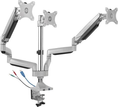 ICY BOX IB-MS505-TI, Monitorständer mit Tischhalterung f. 3 Monitore bis zu 32’’ (81 cm) 3 részes Mo 7. kép