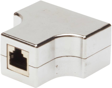 Digitus RJ45 Hálózat Átalakító CAT 5, CAT 5e [2x RJ45 dugó - 1x RJ45 dugó] Szürke 2. kép