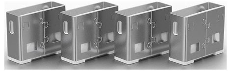 LINDY USB Port Lock + Key USB port zár 4 részes készlet Fehér 1 kulccsal 2. kép