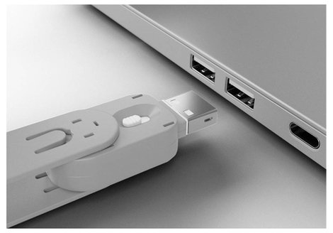 LINDY USB Port Lock + Key USB port zár 4 részes készlet Fehér 1 kulccsal 3. kép